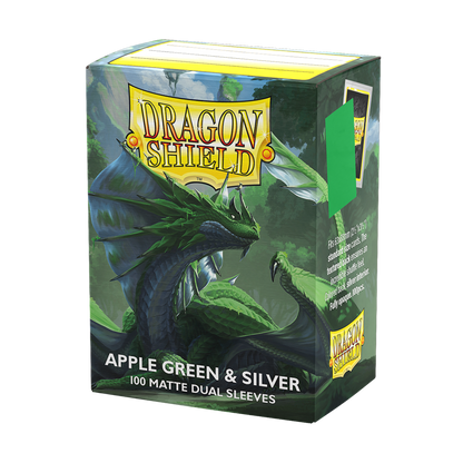 SLEEVES DS Matte Dual - Apple Green & Silver (100)