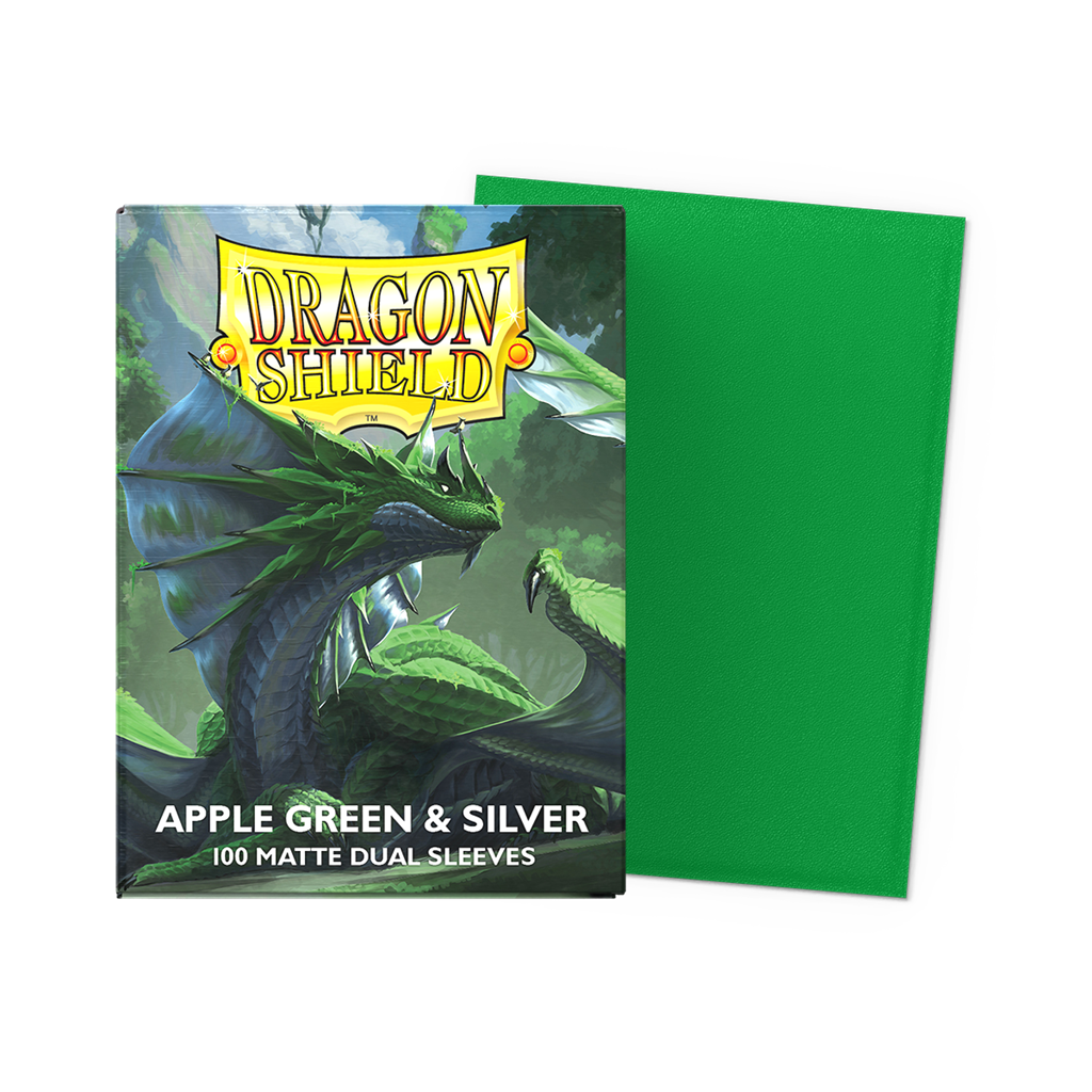 SLEEVES DS Matte Dual - Apple Green & Silver (100)