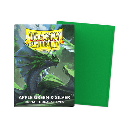 SLEEVES DS Matte Dual - Apple Green & Silver (100)