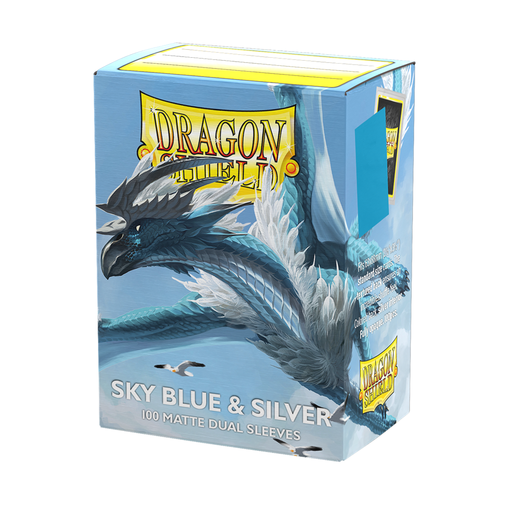 SLEEVES DS Mat Dual - Bleu Ciel & Argent (100)