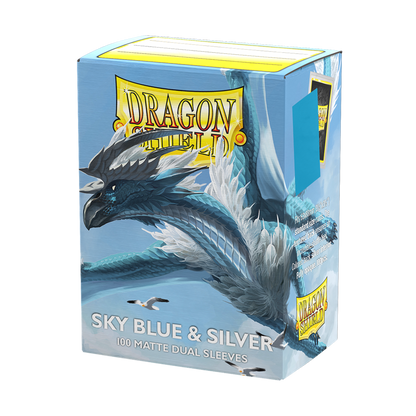 SLEEVES DS Mat Dual - Bleu Ciel & Argent (100)