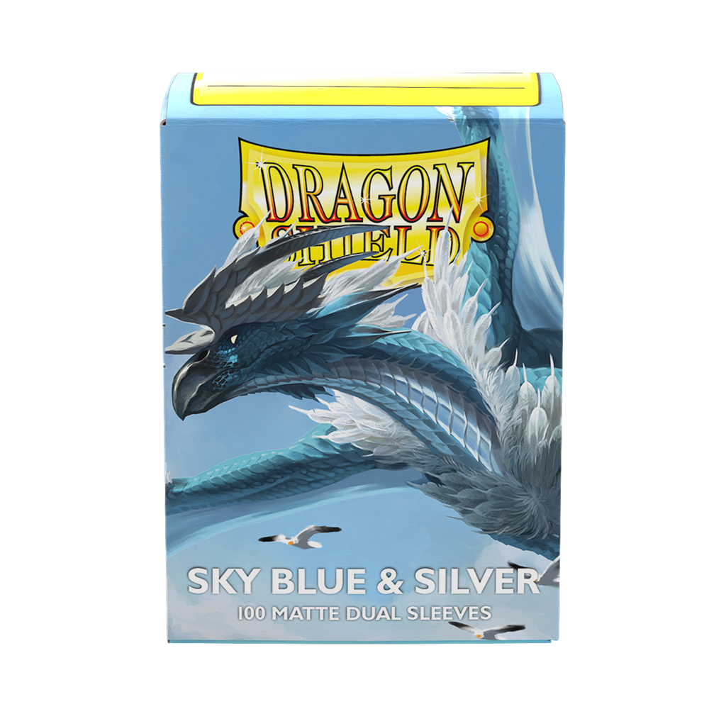 SLEEVES DS Matte Dual - Sky Blue & Silver (100)