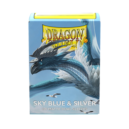 SLEEVES DS Mat Dual - Bleu Ciel & Argent (100)