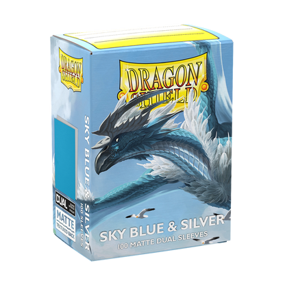 SLEEVES DS Mat Dual - Bleu Ciel & Argent (100)