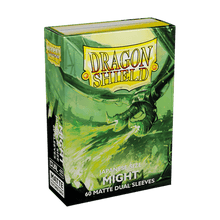 Accessoires Dual Might Japanese Sleeves van Dragon Shield in de kleur Might (groen).