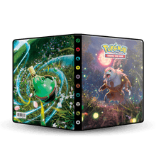 Pokémon 4-Pocket Portfolios for Pokemon feature a vibrant, full-art cover. Each portfolio stores and protects up to 40 standard size cards single-loaded and 80 cards double-loaded in archival-safe polypropylene pages. There are also pages in the center of