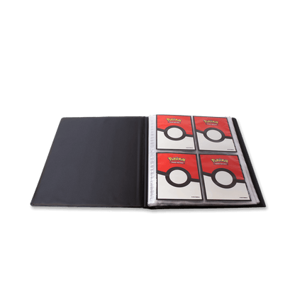 Pokémon 4-Pocket Portfolios for Pokemon feature a vibrant, full-art cover. Each portfolio stores and protects up to 40 standard size cards single-loaded and 80 cards double-loaded in archival-safe polypropylene pages. There are also pages in the center of