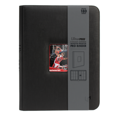Accessoires PRO-BINDER Zippered 9-Pocket Premium WindowThe 9-Pocket Window Zippered Premium PRO-Binder® is ideal for keeping your sports or trading card collection. The Window Premium PRO-Binder® features a center window to frame your favorite card. Keep