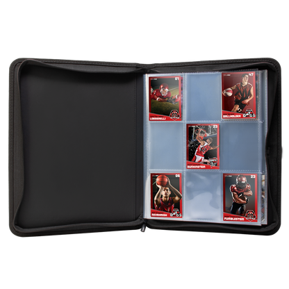 Accessoires PRO-BINDER Zippered 9-Pocket PremiumThe 9-Pocket Zippered Premium PRO-Binder® is designed for collecting and organizing your favorite trading cards. Each binder features a padded textured cover with a zipper closure and pull tab. After unzippi