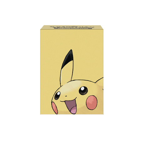 Pokémon Full View Deck Box® card storage containers for Pokémon feature vibrant, full-color artwork of Pikachu and include one matching deck divider. Made with archival-safe, non-PVC, rigid polypropylene materials, these deck boxes can store up to 75 doub