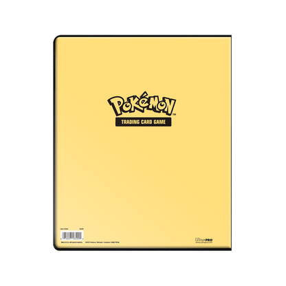 Pokémon 9-Pocket Portfolios for Pokémon feature a vibrant, full-art cover of Pikachu. Each portfolio stores and protects up to 180 standard size cards double-loaded in archival-safe polypropylene pages. Made in California, U.S.A.