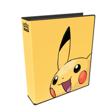 Pokémon 2” Albums for Pokémon feature a vibrant, full-art cover of Pikachu. Equipped with 2-inch thick D-rings, this 3-ring album is perfect for large collections of pages or organizing school work. Made in California, U.S.A. (pages sold separately)