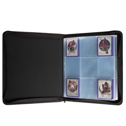 Accessoires PRO-BINDER Zippered 9-Pocket PremiumThe 9-Pocket Zippered Premium PRO-Binder® is designed for collecting and organizing your favorite trading cards. Each binder features a padded textured cover with a zipper closure and pull tab. After unzippi
