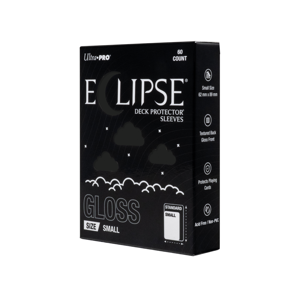 Ultra Pro ECLIPSE® Gloss Small DECK PROTECTOR® Sleeves: Jet Black - 60ct