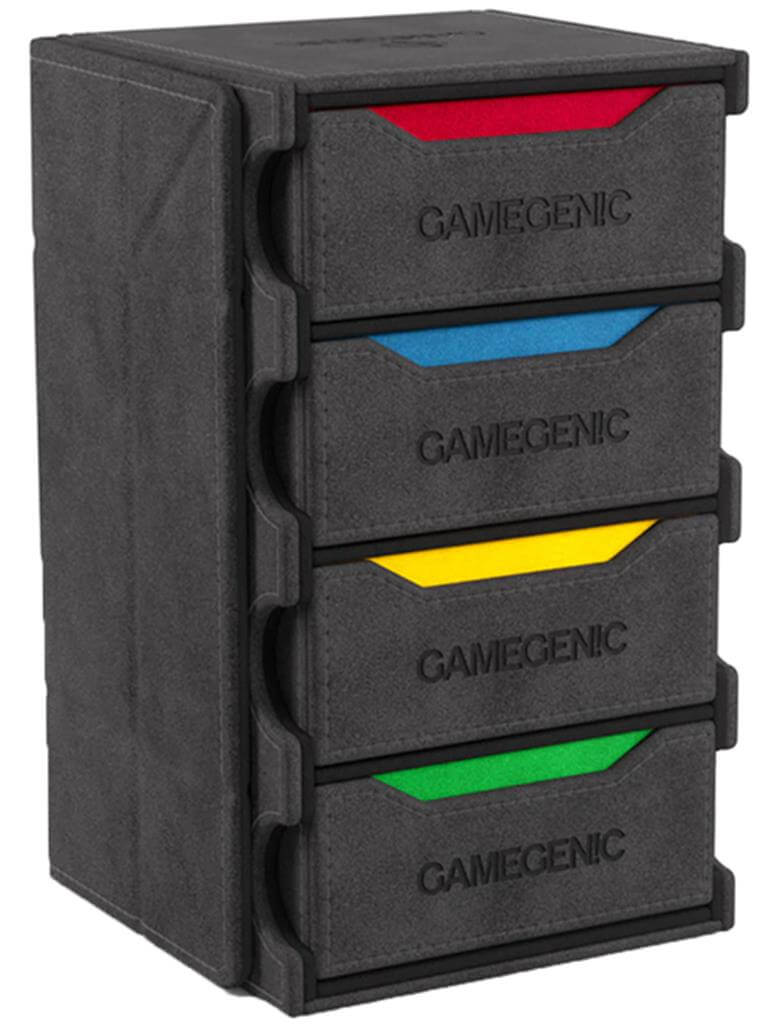 Accessoires Tokens' Lair is the first high-quality and revolutionary all-in-one token box. It is compact and extremely handy, making it the perfect addition to your games. The box is equipped with four colorful drawers, which means you will be able to qui