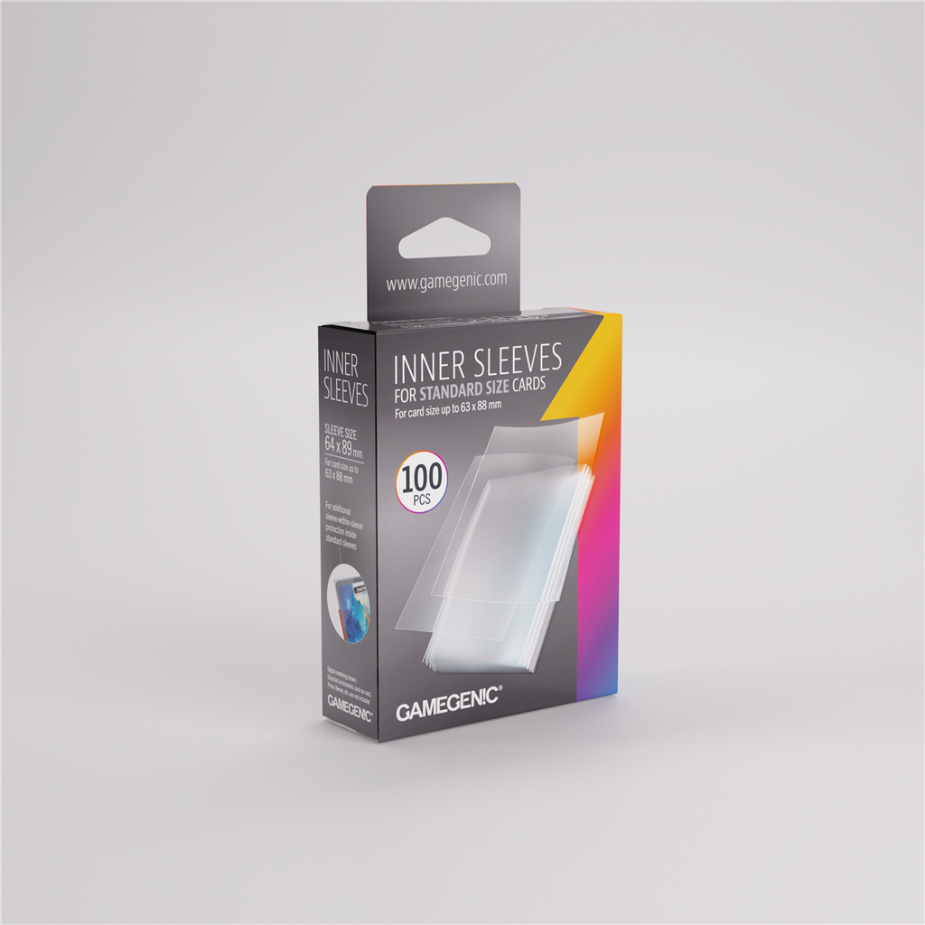 GameGenic SLEEVES Pack Inner Sleeves 64x89mm (100 stuks)