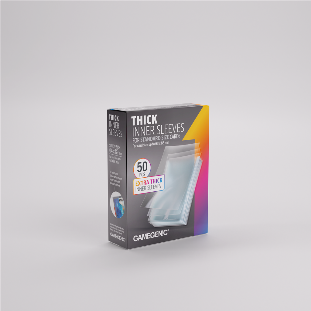 GameGenic SLEEVES Pack Thick Inner Sleeves (50 stuks)