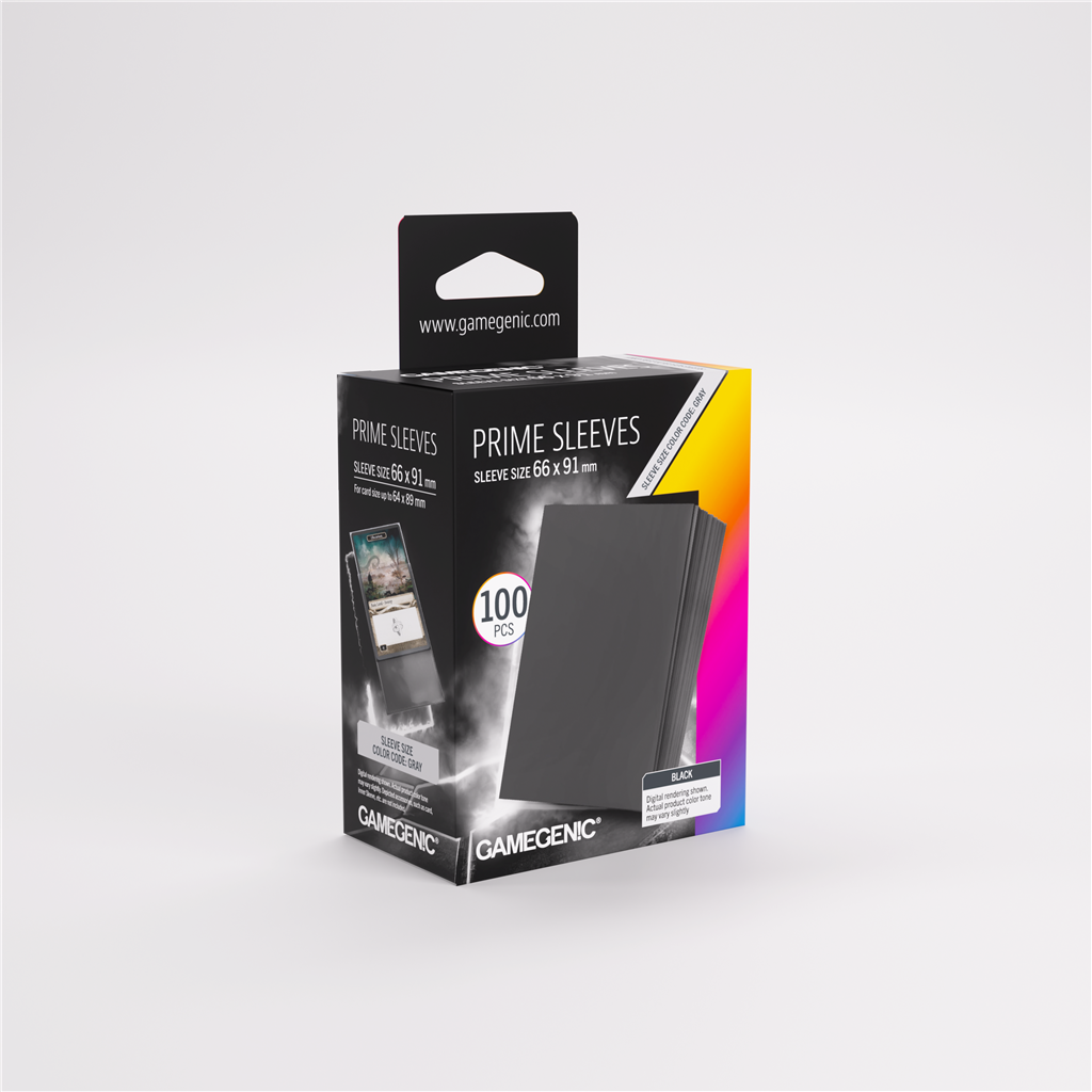 GameGenic SLEEVES Pack Prime Black 66x91mm (100 stuks)