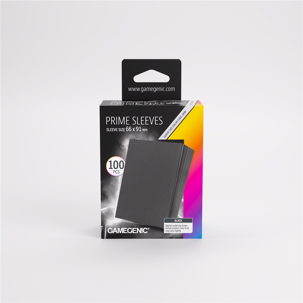 GameGenic SLEEVES Pack Prime Black 66x91mm (100 stuks)