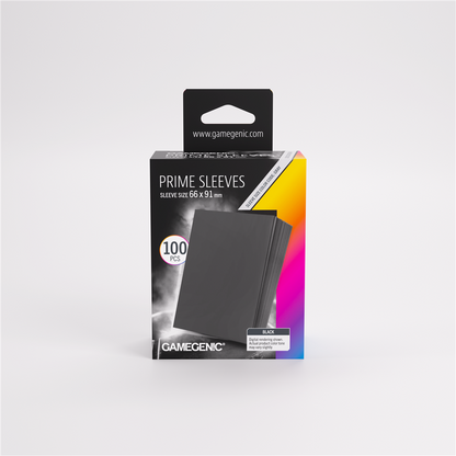 GameGenic SLEEVES Pack Prime Black 66x91mm (100 stuks)