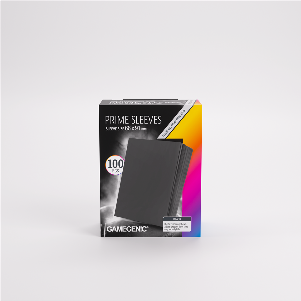 GameGenic SLEEVES Pack Prime Black 66x91mm (100 stuks)