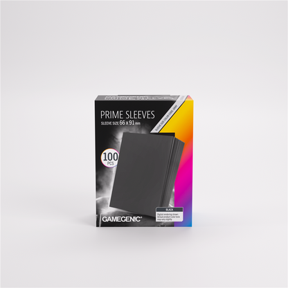 GameGenic SLEEVES Pack Prime Black 66x91mm (100 stuks)