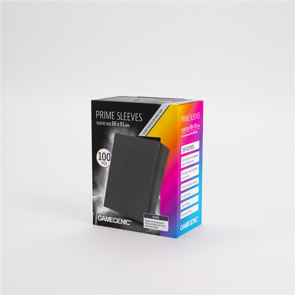 GameGenic SLEEVES Pack Prime Black 66x91mm (100 stuks)