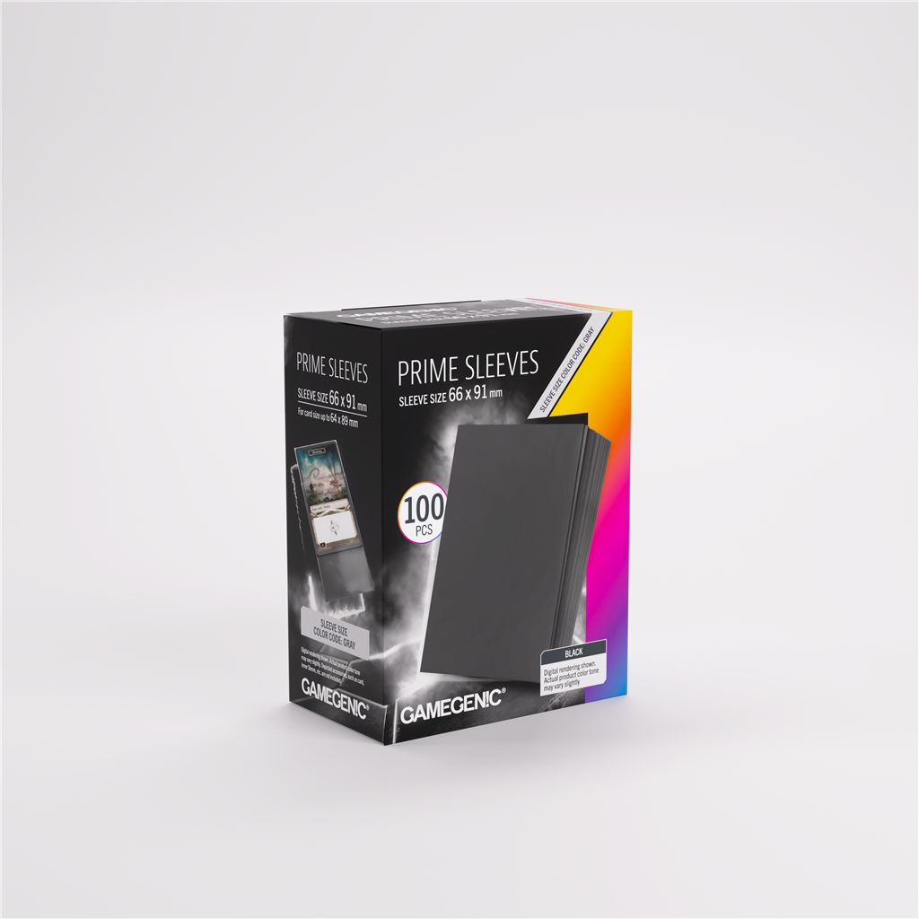 GameGenic SLEEVES Pack Prime Black 66x91mm (100 stuks)
