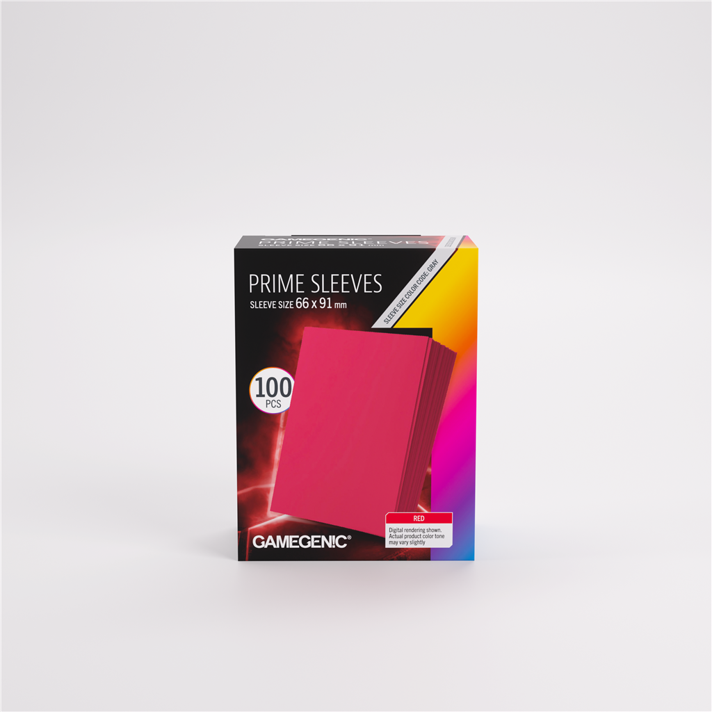 GameGenic SLEEVES Pack Prime Red 66x91mm (100 stuks)
