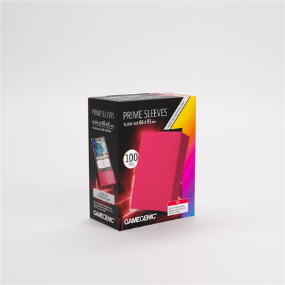 GameGenic SLEEVES Pack Prime Red 66x91mm (100 stuks)