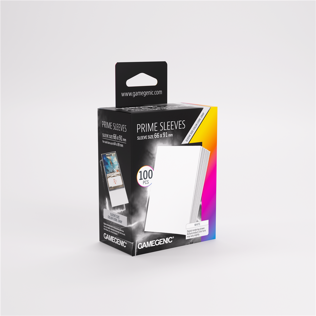 GameGenic SLEEVES Pack Prime White 66x91mm (100 stuks)