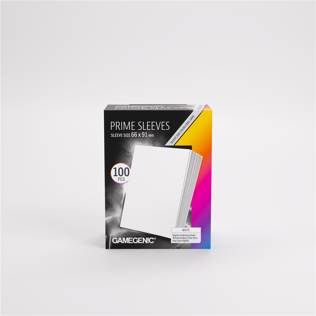 GameGenic SLEEVES Pack Prime White 66x91mm (100 stuks)