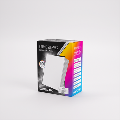 GameGenic SLEEVES Pack Prime White 66x91mm (100 stuks)