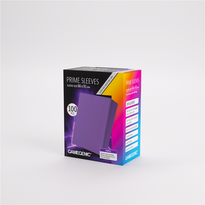 GameGenic SLEEVES Pack Prime Purple 66x91mm (100 stuks)