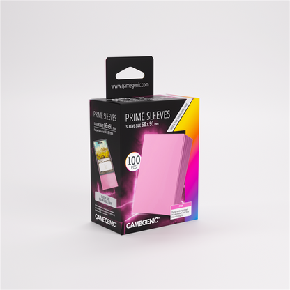 GameGenic SLEEVES Pack Prime Pink 66x91mm (100 stuks)