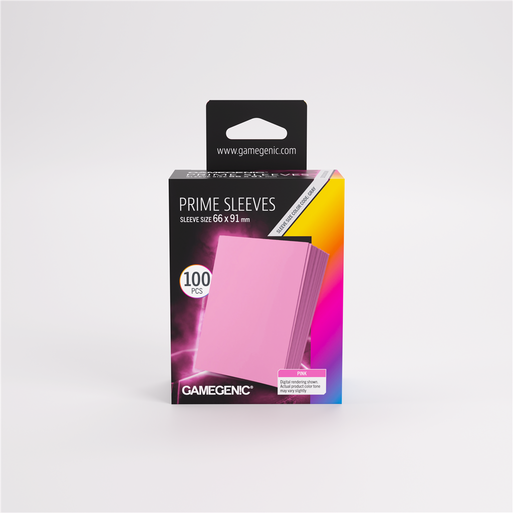 GameGenic SLEEVES Pack Prime Pink 66x91mm (100 stuks)