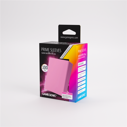 GameGenic SLEEVES Pack Prime Pink 66x91mm (100 stuks)