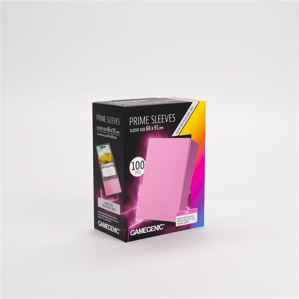 GameGenic SLEEVES Pack Prime Pink 66x91mm (100 stuks)
