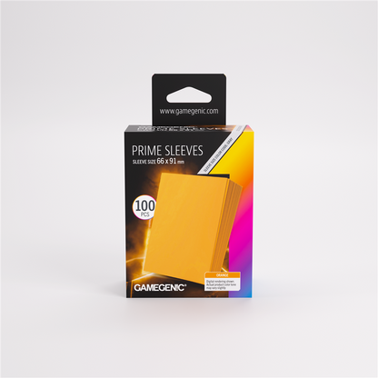 GameGenic SLEEVES Pack Prime Orange 66x91mm (100 stuks)
