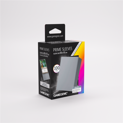 GameGenic SLEEVES Pack Prime Dark Grey 66x91mm (100 stuks)