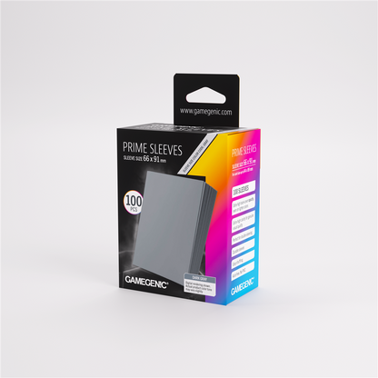 GameGenic SLEEVES Pack Prime Dark Grey 66x91mm (100 stuks)