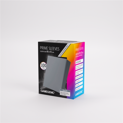 GameGenic SLEEVES Pack Prime Dark Grey 66x91mm (100 stuks)