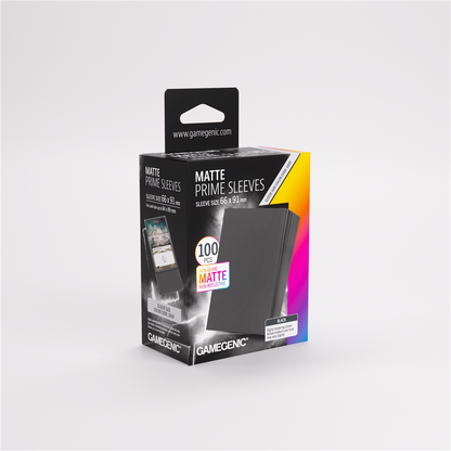 GameGenic SLEEVES Pack Matte Prime Black 66x91mm (100 stuks)