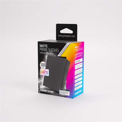 GameGenic SLEEVES Pack Matte Prime Black 66x91mm (100 stuks)
