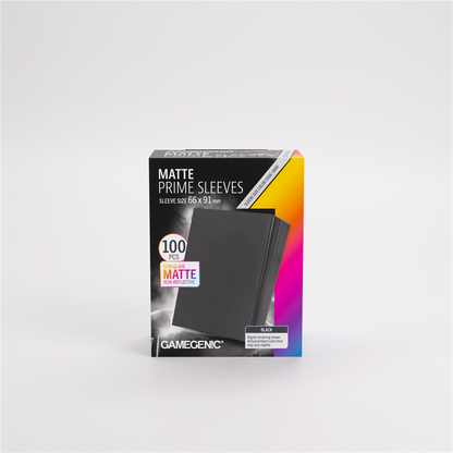 GameGenic SLEEVES Pack Matte Prime Black 66x91mm (100 stuks)