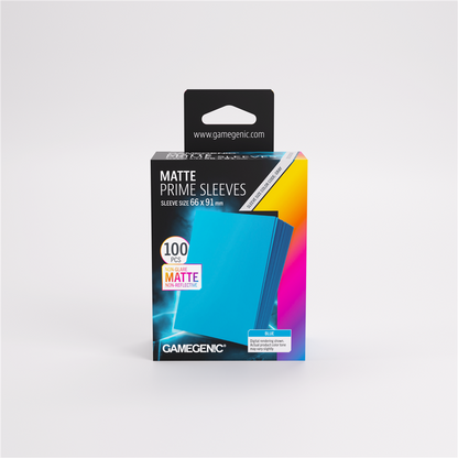 GameGenic SLEEVES Pack Matte Prime Blue 66x91mm (100 stuks)