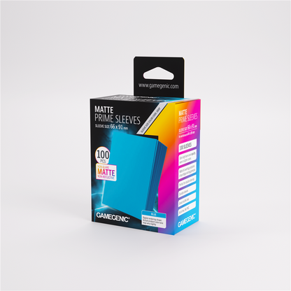 GameGenic SLEEVES Pack Matte Prime Blue 66x91mm (100 stuks)