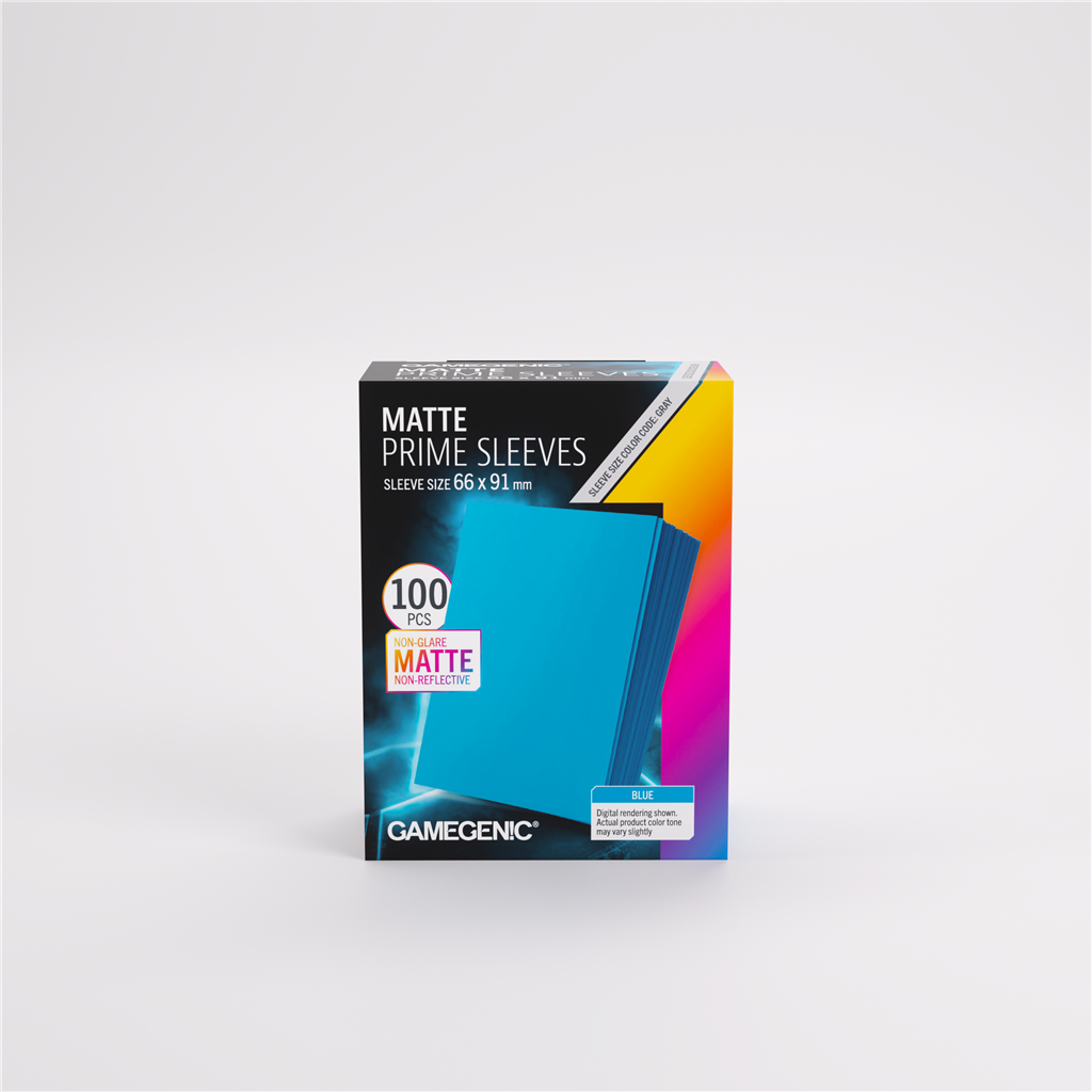 GameGenic SLEEVES Pack Matte Prime Blue 66x91mm (100 stuks)