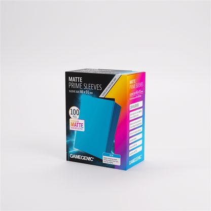 GameGenic SLEEVES Pack Matte Prime Blue 66x91mm (100 stuks)