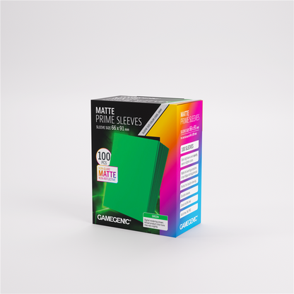 GameGenic SLEEVES Pack Matte Prime Green 66x91mm (100 stuks)
